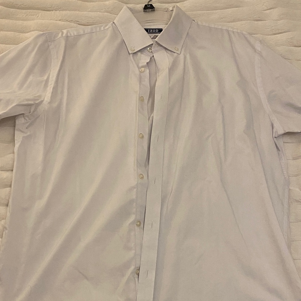 IZOD Men's Light Gray Button Down Shirt
